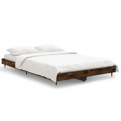 Obrázek produktu pro vidaXL Rám postele bez matrace kouřový dub 120x190 cm materiál na bázi dřeva