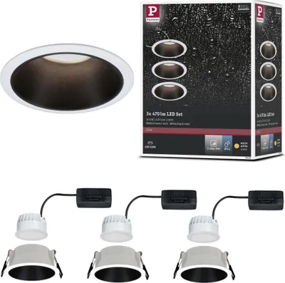 Image de Paulmann LED à encastrer Cole, set de 3 lampes
