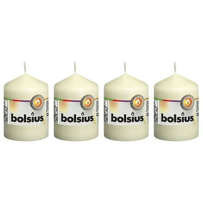 Immagine prodotto di set di 4 candele a colonna - Altezza 8 cm - Diametro 5,8 cm - Avorio