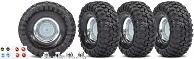 Imagen del producto de Traxxas, llanta de 1.9", cromada, con neumáticos Canyon Trail (4 unidades)