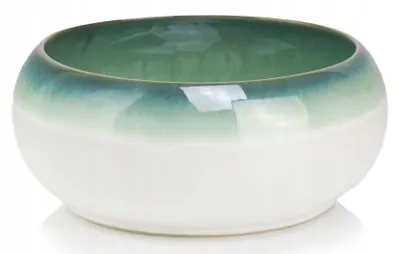 Produktbild von Polnix Keramik Übertopf 24 cm weiß grün