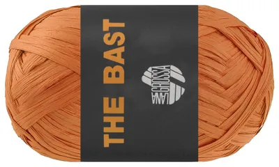 Produktbild von Lana Grossa THE BAST Papierbast aus natürlicher Holzzellulose - ideal für Dekoartikel & Taschen Farbe 010 - Lachsorange
