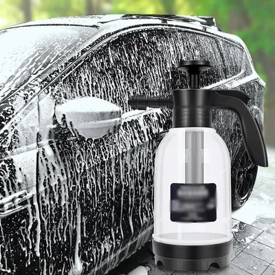 Image de Pulvérisateur de mousse pour voiture - Pulvérisateur manuel 2 l - Soupape de surpression - Plastique robuste - Buse de pulvérisation - Transparent