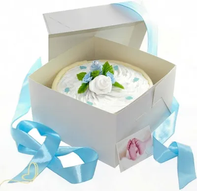 Produktbild von Windeltorte CAKEBOX blau für Jungs | Geschenk zur Baby Shower