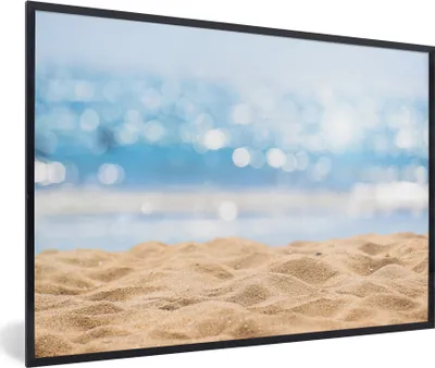 Produktbild von MuchoWow® MuchoWow® Gerahmtes Poster Strand - Meer - Sand 30x20 cm - Poster mit zchwarzem Bilderrahmen - Kunstdruck - Bild-Poster