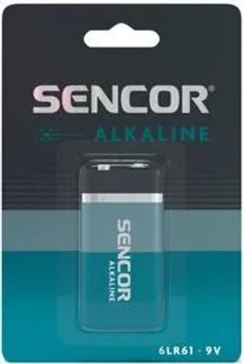 Produktbild von Alkalibatterie, 6LR61, 6LR61, 9V, Sencor, Blister, 1-Pack