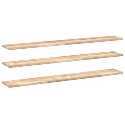 Produktbild von Schweberegale 3 Stk. 120x20x2 cm Massivholz Akazie Unbehandelt