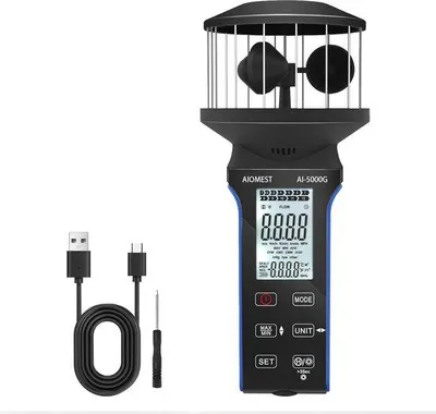 Productafbeelding van Digitale Handheld Anemometer 360° Windsnelheidsmeter met Temperatuur