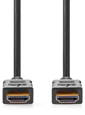 Produktbild von Nedis High Speed HDMI Kabel mit Ethernet - HDMI Stecker - HDMI Stecker - 4K@60Hz - ARC - 18 Gbps - 1.50 m - Rund - PVC - Schwarz - Label