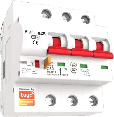 Obrázek produktu pro Wifi jistič 40A - Tuya, 3 póly, s ochranou proti zkratu