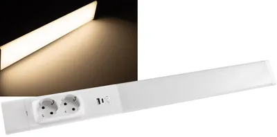 Immagine prodotto di ChiliTec 23907 Luce LED sottopensile "Arusha", bianca USB A+C PD, 60 cm, luce bianca calda