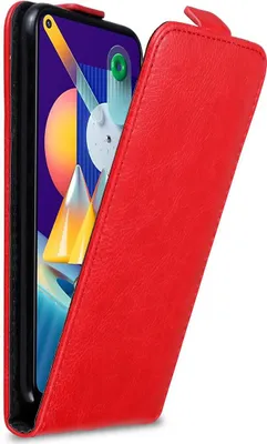 Produktbild von Cadorabo Hülle für Samsung Galaxy A11 / M11 Schutz Hülle in Rot Flip Etui Handyhülle Case Cover