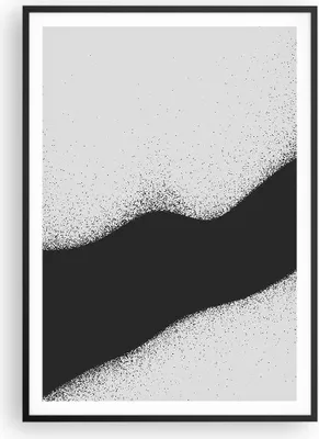 Produktbild von Gerahmtes Poster - Schwarzer Rahmen - Schwarz Staub Weiß - 70x100 cm - Wand Bild - Wanddeko - Wandbilder - Kunstposter - Wandposter - Bilderrahmen - Bilder - Kunstdruck - P2BPA70x100-4744