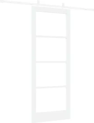 Obrázek produktu pro VidaXL Posuvné dveře, 83 x 211 cm, masivní borové dřevo a sklo, bílé