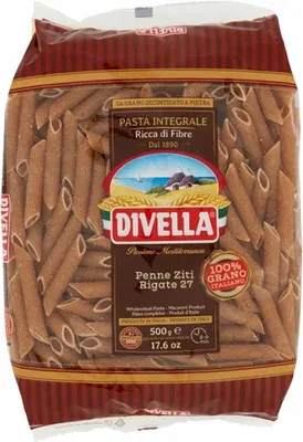 Obrázek produktu pro Divella Integrale Penne Ziti Rigate n.27 500 g italské celozrnné těstoviny