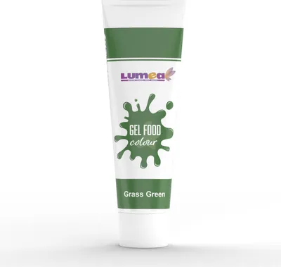 Produktbild von Gel-Lebensmittelfarbe Grasgrün, 30g – Intensiv & mischbar für Fondant, Marzipan, Cremes & mehr