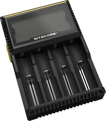 Image de Chargeur Nitecore Digicharger D4EU pour Li-ion, IMR (par exemple. 18650,26650) & NiMH- u. NiCd (par exemple, AA, AAA)