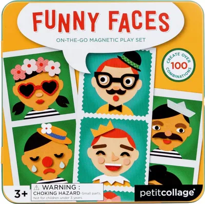 Produktbild von Petit Collage Magnetisches Spiel Funny Faces - Kreatives Reisespiel Kinder