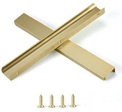 Obrázek produktu pro Hliníkové knoflíky do kuchyňských skříněk – 10 kusů – kartáčovaná mosaz – 11,8 palce