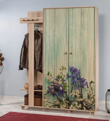Produktbild von Skye Decor, Garmanto 135-727, Hallenstand, Sonoma-Eiche, 100 % MELAMINBESCHICHTETE SPANPLATTEN, 135 x 36 x 192 cm