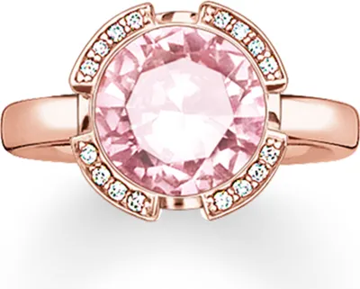 Produktbild von Thomas Sabo Damen Fingerring 925 Silber Rosegold/Pink TR2038-633-9, Ringgroesse:54 (17.2)