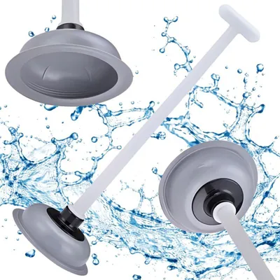 Image de Verk 27769 Cloche de nettoyage pour WC 51,5 cm, gris-blanc
