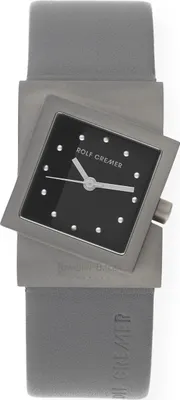 Produktbild von Rolf Cremer Uhr Turn 492310 Lederband, grau