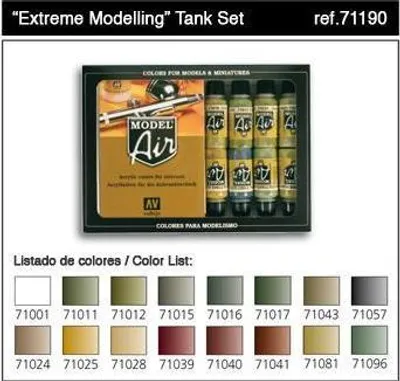 Immagine prodotto di Vallejo Paints Set di serbatoi d'aria per modelli 100 507 Vernice per aerografo Vernice per modellismo