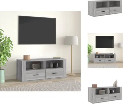 Produktbild von vidaXL TV-Schrank Grau Sonoma 100x35x40 cm Holzwerkstoff -  TV-Möbel
