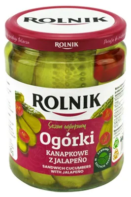 Obrázok produktu pre Rolnik Ogórki Kanapkowe Jalapeño 510 g