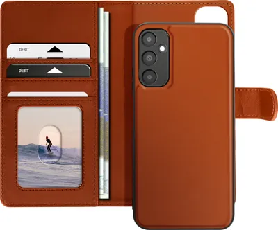 Image de Mayaxess, housse pour Samsung Galaxy A05s avec coque amovible, marron