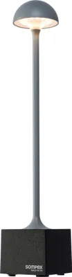 Image de Lampe de table rechargeable Sompex FLORA grise