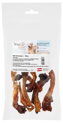 Produktbild von Wild & Fein Sehnenmix Wild, 100 g - Fettarmer Kauartikel für Hunde