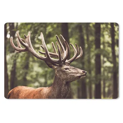 Produktbild von MuchoWow® Mauspad Mousepad Hirsch - Natur - Geweih - Wald - Tiere 27x18 cm - Mousepads - Maus Mat - Pad - Mausunterlage - Büroartikel - Desk Matten