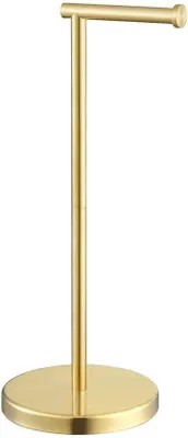 Produktbild von Stehender Toilettpapierhalter, frei stehend, aus Edelstahl, SUS 304, Papierhalter, Aufbewahrung, gebürstet, Gold, Oberflächenbehandlung