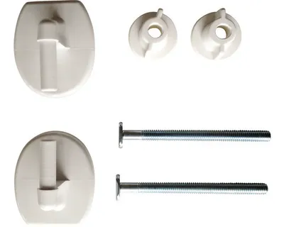 Produktbild von Ersatzscharnier für WC-Sitz, passend für die Serie Iseo, aus Metall, Farbe Weiß