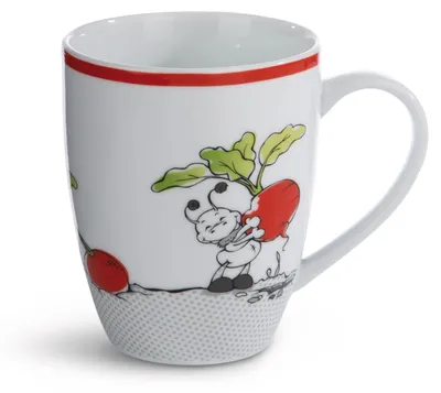 Produktbild von NICI 49450 Tasse Ameise Enzi 310ml 8x10cm weiß mit Banderole - Teetasse Kaffeetasse Porzellantasse Henkeltasse NICI Mug mit Henkel für Kalt- und Heißg