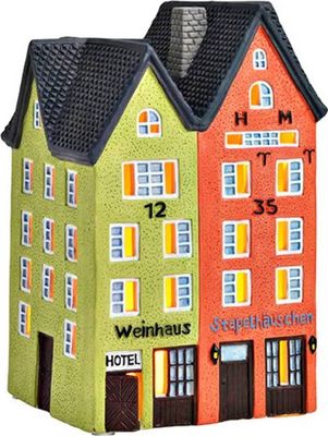 Wurm - Lichthaus Windlicht Weinhaus, Stapelhäuschen, Köln (B/H/T) 11x18x11cm