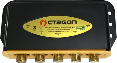 Produktbild von Octagon Optima 4/1 DiseqC Schalter ODS 41-02 HQ Gold mit Wetterschutz HD