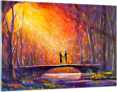 Produktbild von Bilder auf glas - Wald Baum Natur - 120x80cm - Glasbilder - Wandbilder - Kunstdruck - zum Aufhängen bereit - Wanddekoration aus Glas - Glas Bilder - Wandbild auf Glas - Einteilig - GAA120x80-3965