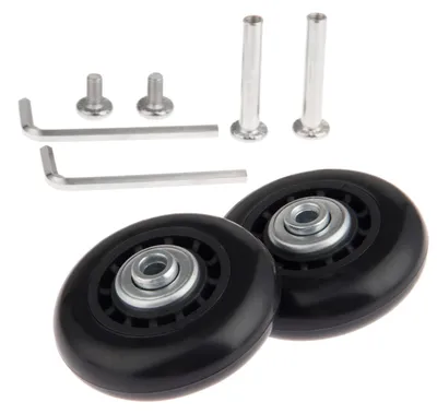 Productafbeelding van 2Set 60x17mm Bagage Koffer Vervanging Wielen met Assleutel