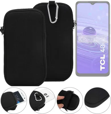 Produktbild von K-S-Trade Neopren-Hülle Handyhülle kompatibel mit TCL 40 R 5G Schutzhülle Neoprenhülle Sleeve Schutz-Hülle Gürtel Tasche Case Holster