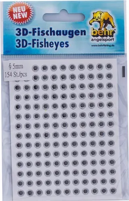 Produktbild von 3D Klebeaugen Fischaugen weiß 5 mm