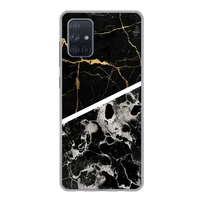 Produktbild von MuchoWow® Handyhülle Schutzhülle Hülle für Samsung Galaxy A51 5G Marmor - Gold - Luxus Silikon Softcase Handy Hülle - Abbildung