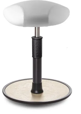 Produktbild von Sitz- Stehhocker Free Regular Triangel skai Kunstleder Weiß schwarz /creme.