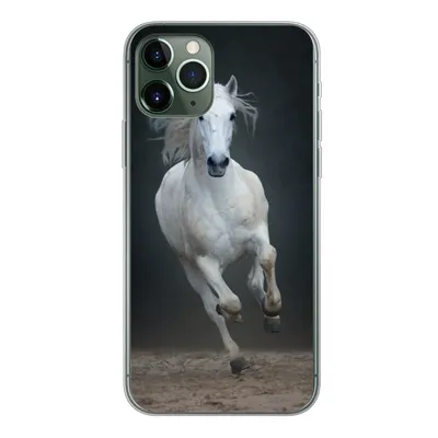 Produktbild von MuchoWow® Handyhülle Schutzhülle Hülle für iPhone 11 Pro Pferd - Pilz - Sand Silikon Softcase Handy Hülle - Handy