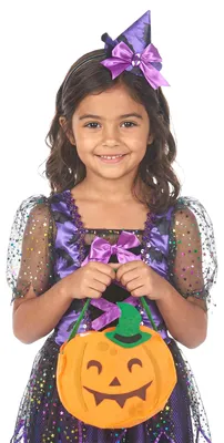 Produktbild von Kürbistasche für Kinder Happy-Halloween orangefarben-grün - Einheitsgröße