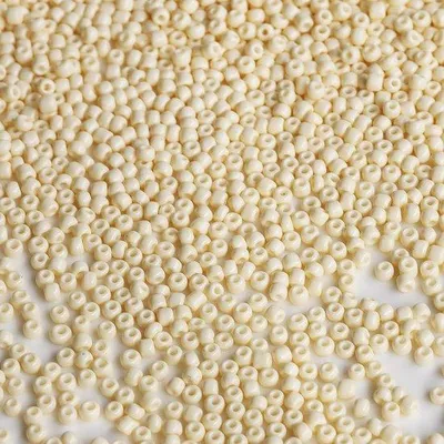Obrázek produktu pro Béžové skleněné kuličky 3 mm, velikost 8/0, na výrobu šperků