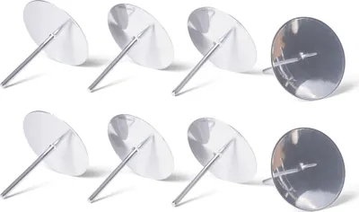 Produktbild von Novaliv 8x Kerzenhalter Stumpenkerzen mit Dorn 10cm SILBER Kerzenteller Adventskerzenhalter Kerzenhalter Metall Kerzenpickzum Stecken Weihnachtsdekoration Kerzenständer Dekoration Adventskranzdekor