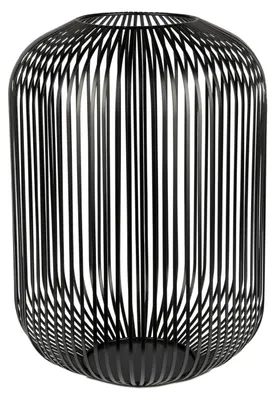 Produktbild von Windlicht Wili Stäbe in Kugelform H. 45cm schwarz aus Metall Formano